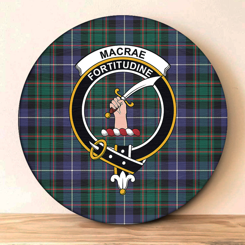 MacRae of America Modern Tartan Crest Dog Tag Necklace main image 1