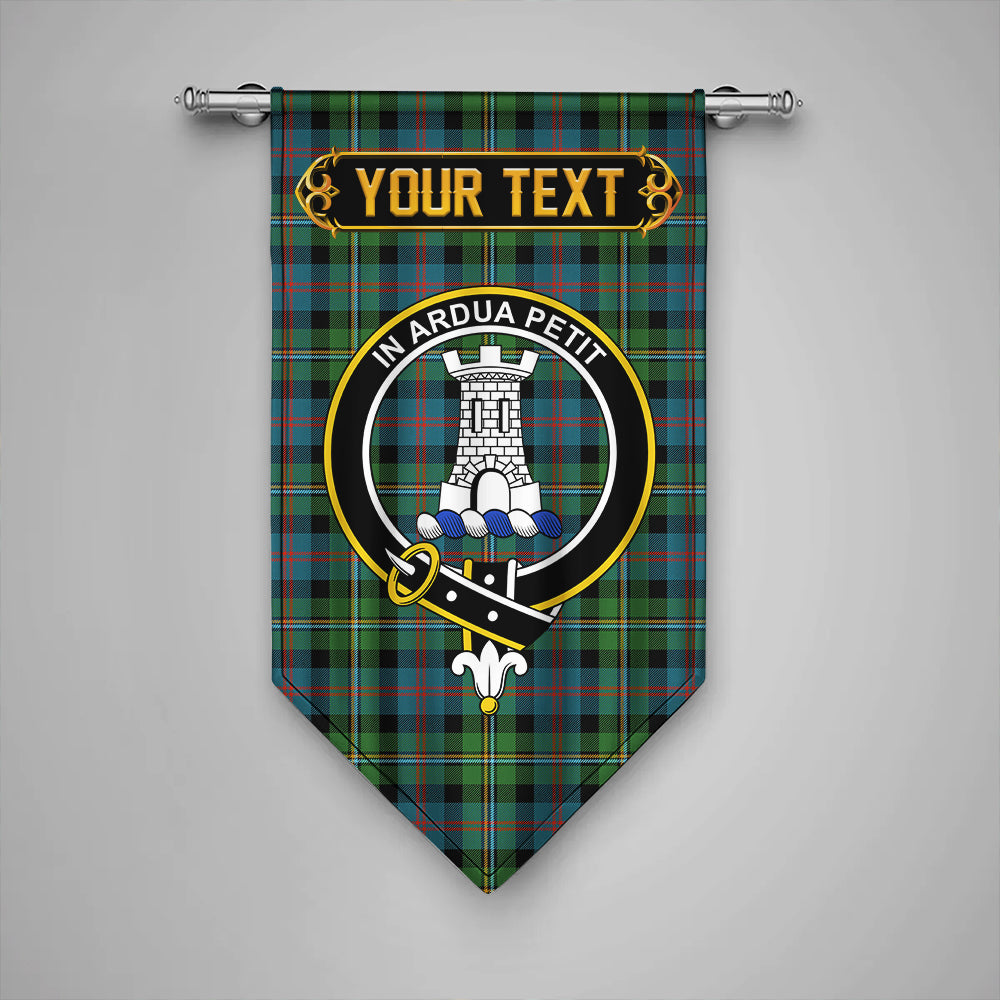 Scottish Tartan MacLeod of Assynt Weathered Clan Badge Gonfalon Personalize