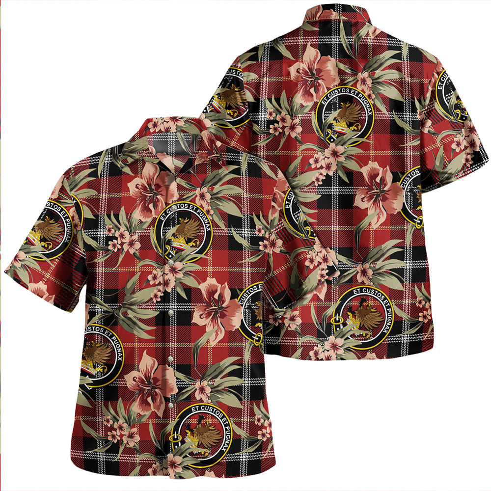 Marjoribanks Tartan Vintage Leaves Hawaiian Shirt main image 1