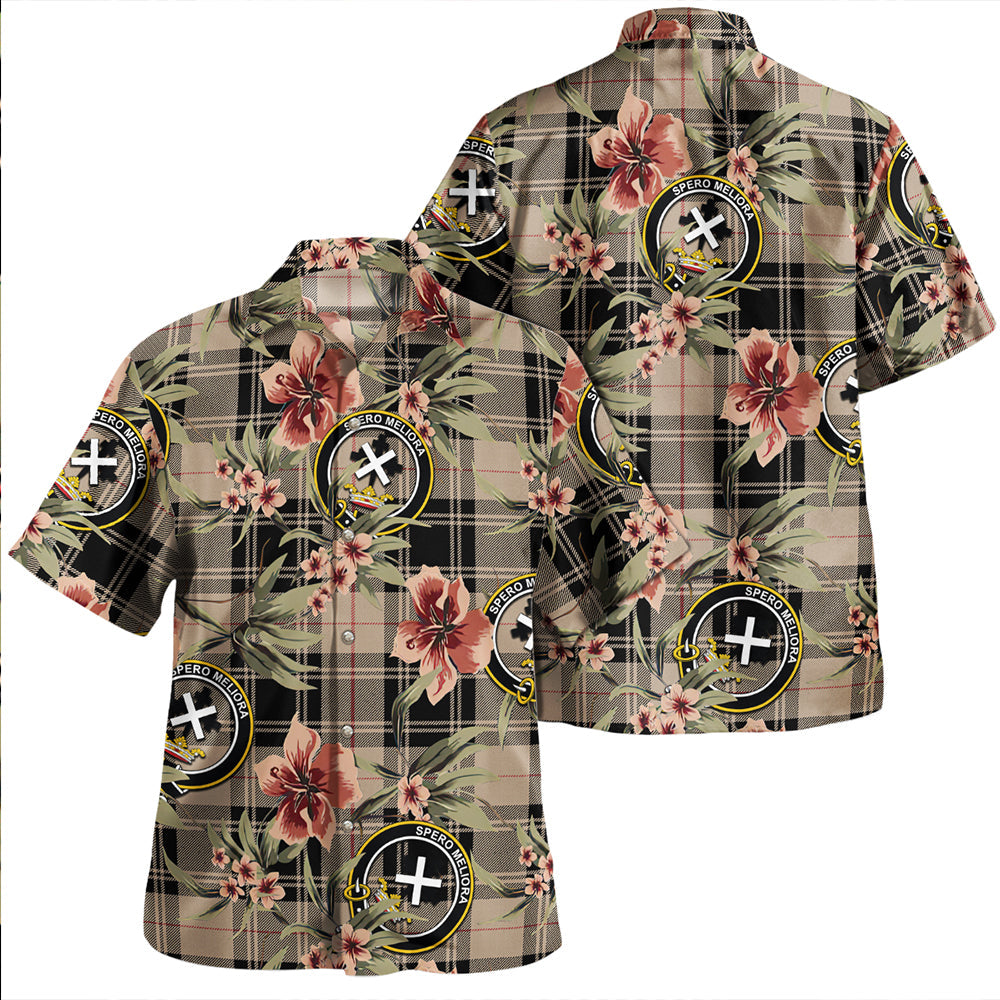 Ferguson Old Tartan Vintage Leaves Hawaiian Shirt main image 0