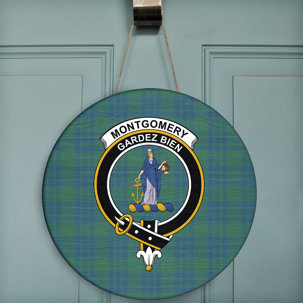 Montgomery Modern Tartan Crest Christmas Hat