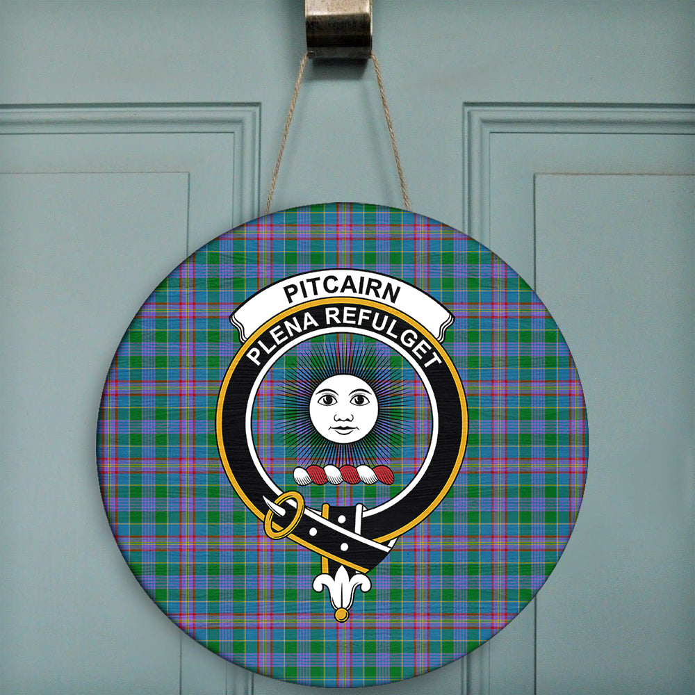 Pitcairn Hunting Tartan Crest Zipper Hoodie - Circle Style