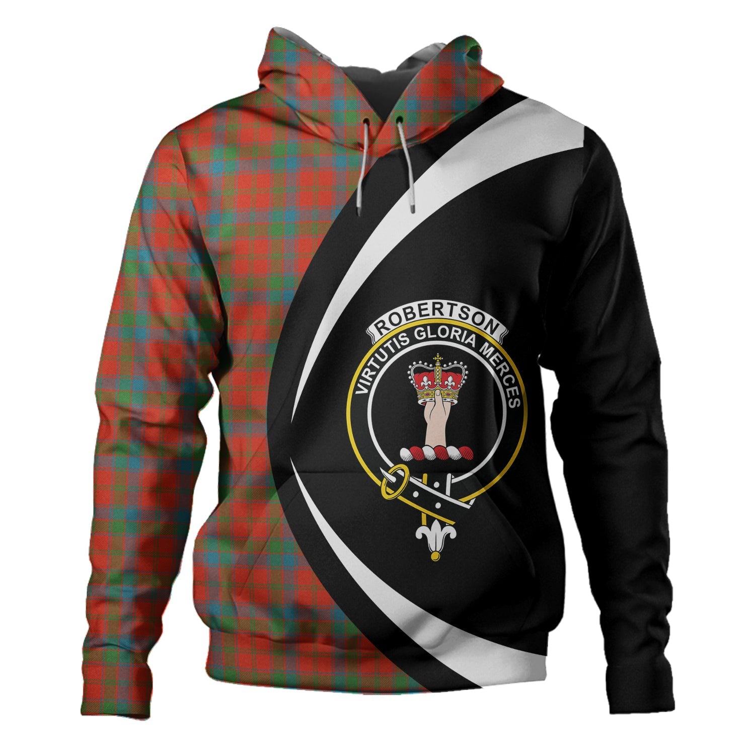 Robertson Ancient Clan Badge Tartan Hoodie Circle Style | Celticprime ...