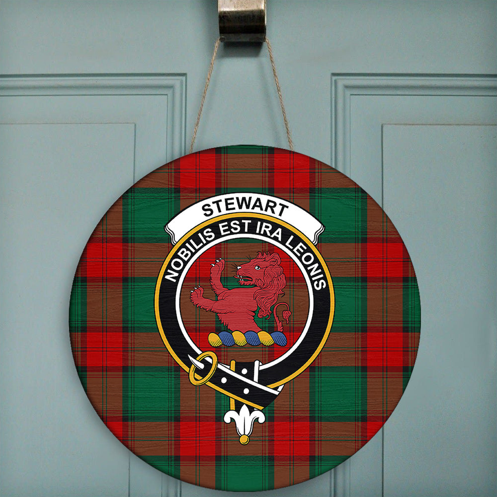 Stewart Atholl Modern Tartan Crest Round Rug main image 0