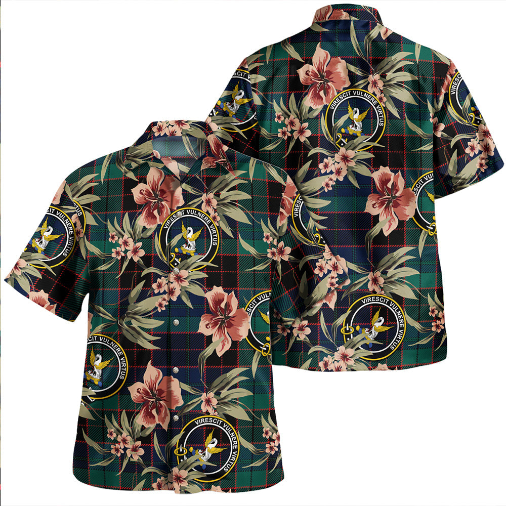Scottish Tartan Fletcher Family Weathered Clan Hawaiian Shirt Tropical Old Style main image 1