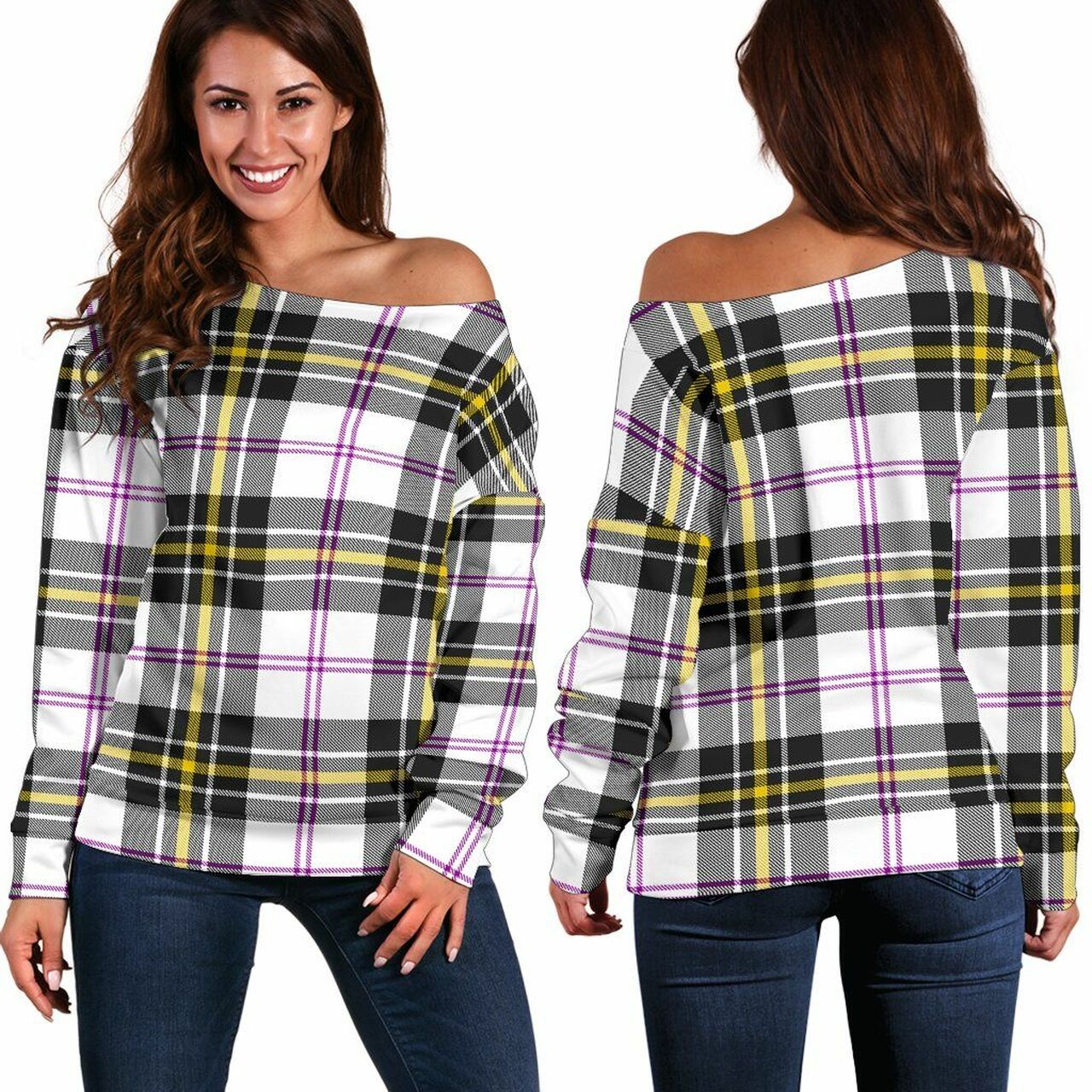 MacPherson Dress Modern Clan Half Of Tartan Hoodie