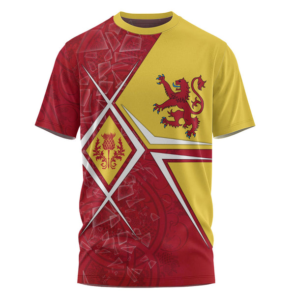 Scotland T-Shirt Royal Flame Thistle Crest Red Lion Valor Modern Heritage Blend