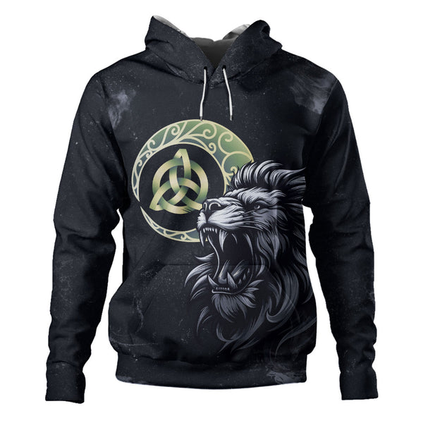 Scotland Hoodie The Roar Beneath the Triquetra Moon Celtic Eclipse