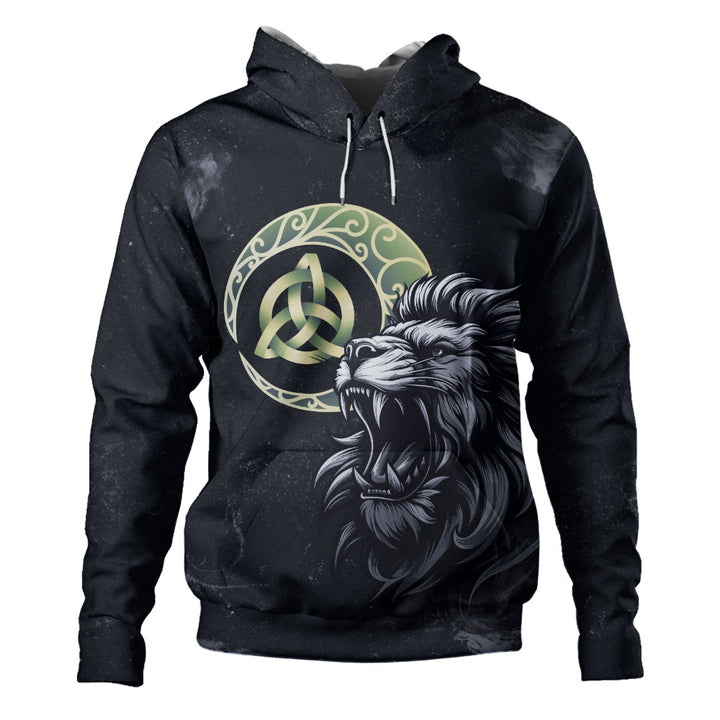 Scotland Hoodie The Roar Beneath the Triquetra Moon Celtic Eclipse