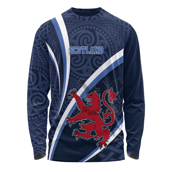 Scotland Long Sleeve T-Shirt Roaring Highland Pride Eternal Crest Power