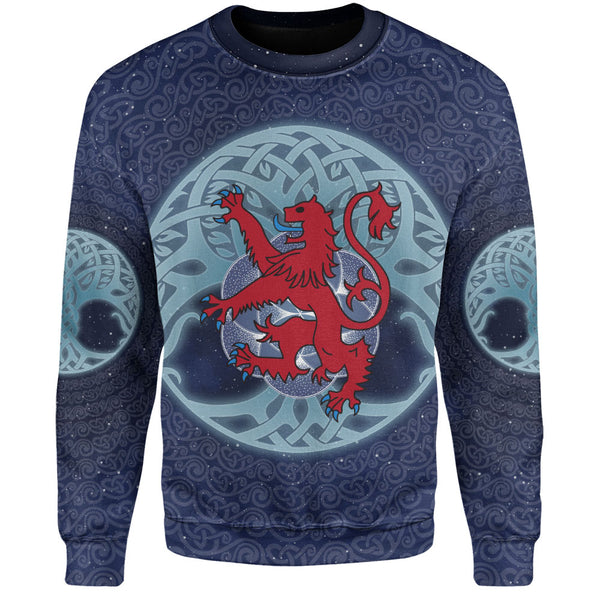 Scotland Sweatshirt Celestial Rampant Lion Mystic Knot Circle Legacy