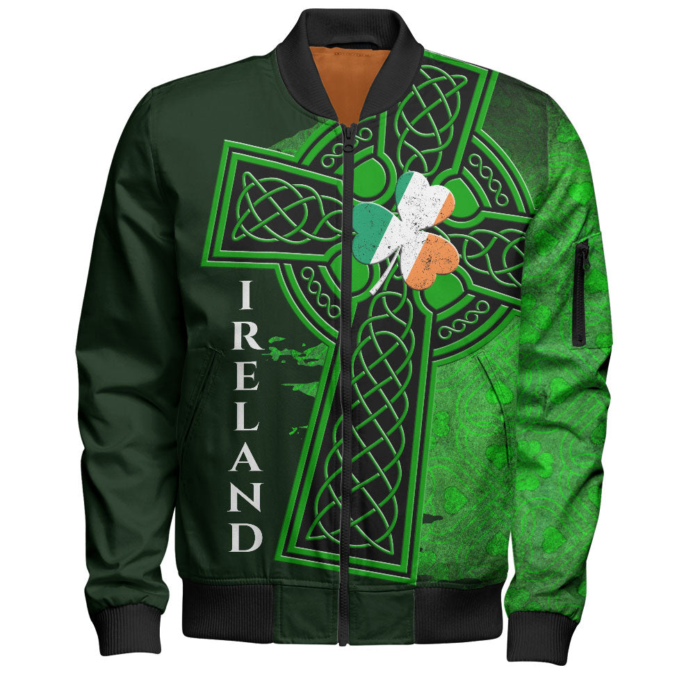 Ireland Bomber Jacket Celtic Cross Irish Heritage | Canuckmaple.com ...