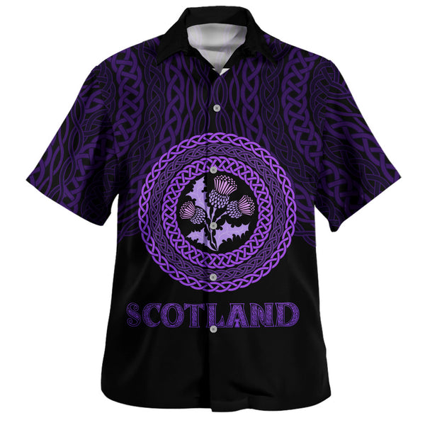 Scotland Hawaiian Shirt Thistle Embrace of the Celtic Night
