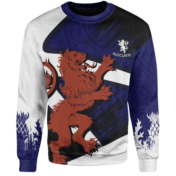 Scotland Sweatshirt Roar of the Highland Lion Across the Saltire Sky
