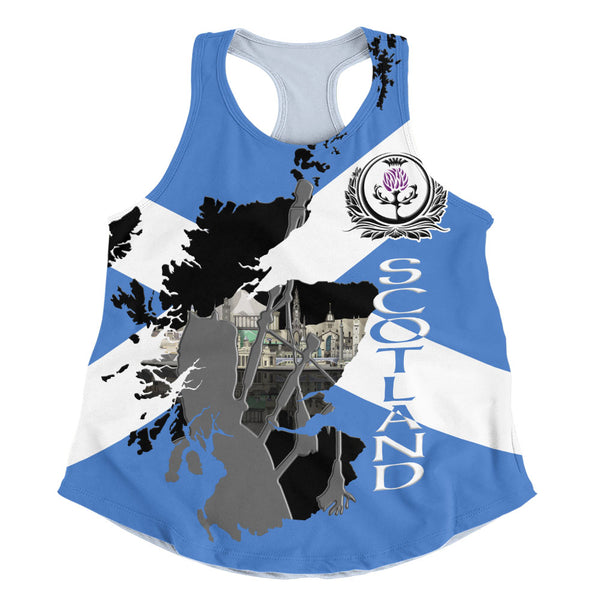 Scotland Women Tank Highland Roots Skyline Spirit