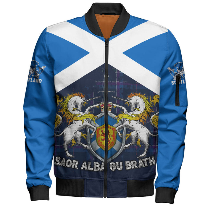 Scotland Bomber Jacket Saor Alba Unicorn Crest Edition