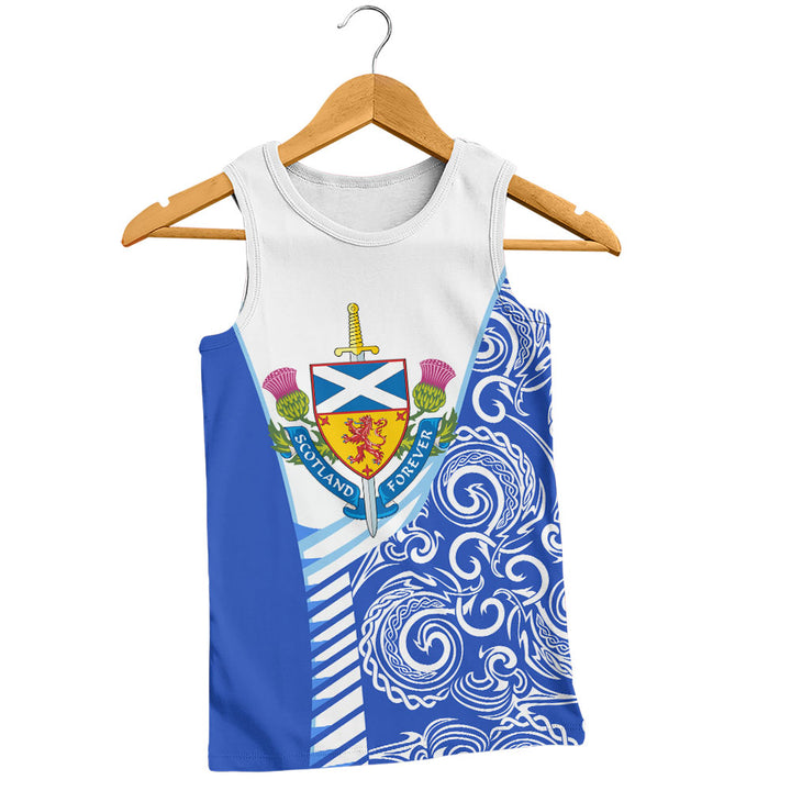 Scotland Tank Top Ocean Crest Saltire Shield Sword Thistle Legacy Forever Edition