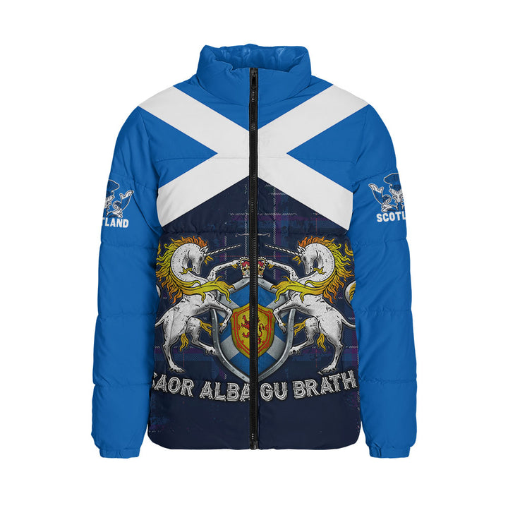 Scotland Padded Jacket Saor Alba Unicorn Crest Edition