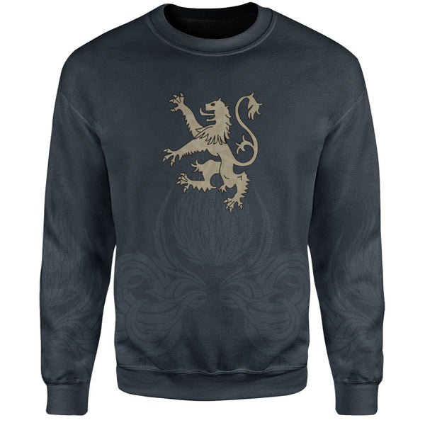 Scotland Sweatshirt Twin Lion Crest Midnight Thistle Heritage Edition