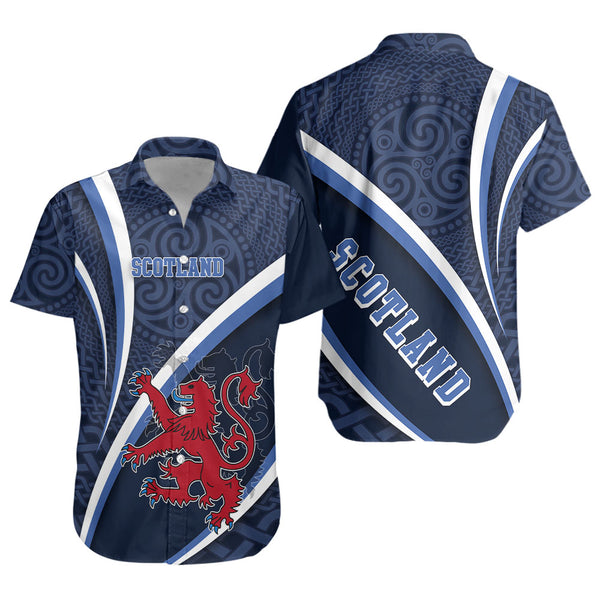 Scotland Short Sleeve Shirt Roaring Highland Pride Eternal Crest Power