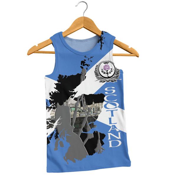 Scotland Tank Top Highland Roots Skyline Spirit