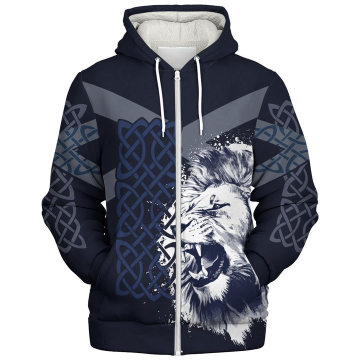 Scotland Sherpa Hoodie Majestic Pride The Celtic Guardian of Scotland