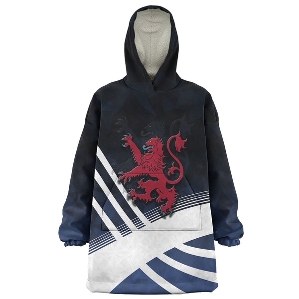 Scotland Snug Hoodie Red Lion Dynamic Stripes Saltire Emblem Bold Highland Energy Look