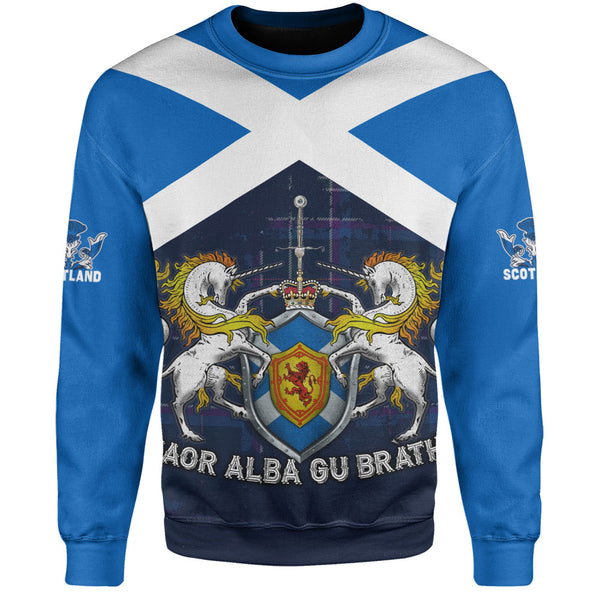 Scotland Sweatshirt Saor Alba Unicorn Crest Edition