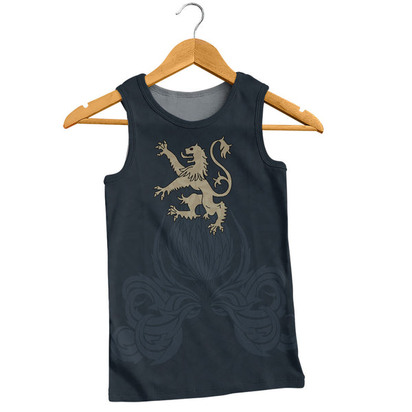 Scotland Tank Top Twin Lion Crest Midnight Thistle Heritage Edition