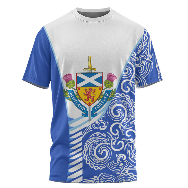 Scotland T-Shirt Ocean Crest Saltire Shield Sword Thistle Legacy Forever Edition