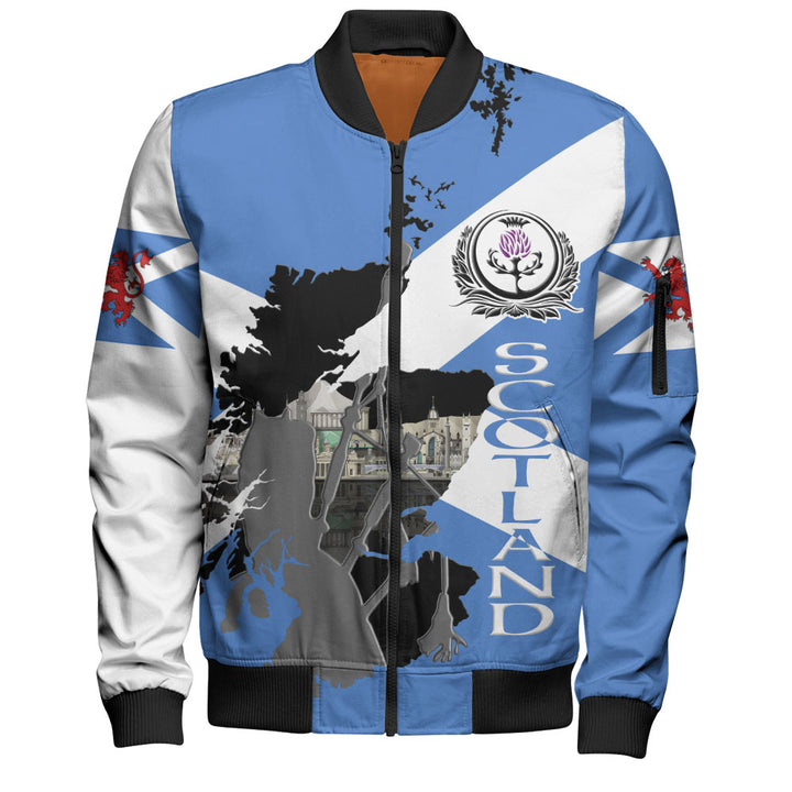 Scotland Bomber Jacket Highland Roots Skyline Spirit