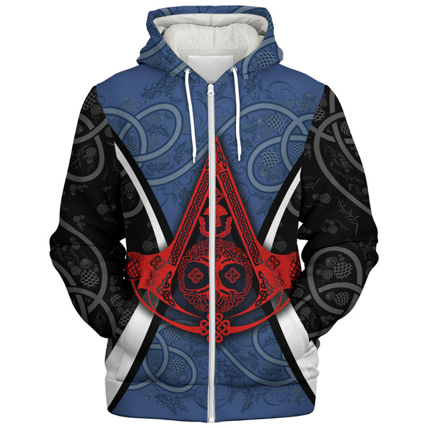 Scotland Sherpa Hoodie Thistle Creed of the Celtic Highlands