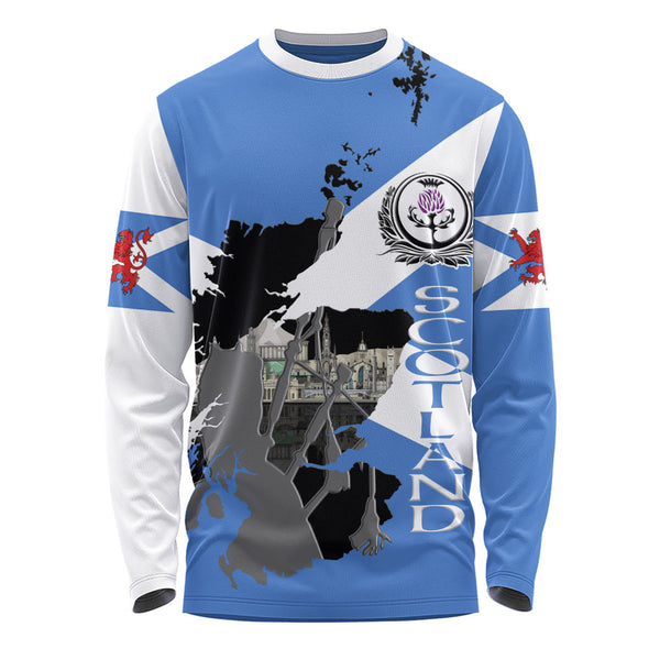 Scotland Long Sleeve T-Shirt Highland Roots Skyline Spirit