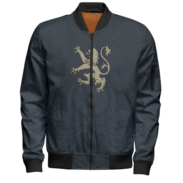 Scotland Bomber Jacket Twin Lion Crest Midnight Thistle Heritage Edition