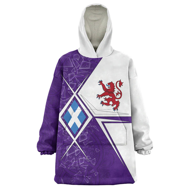 Scotland Snug Hoodie Purple Shard Lion Saltire Fusion Urban Highland Graphic Style