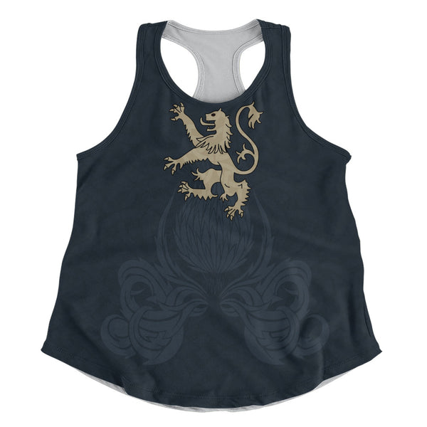 Scotland Women Tank Twin Lion Crest Midnight Thistle Heritage Edition
