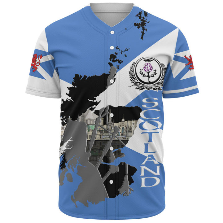 Scotland Baseball Shirt Highland Roots Skyline Spirit