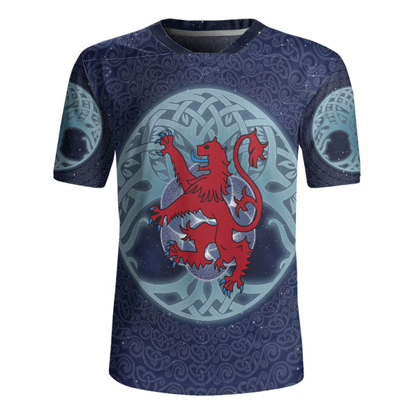 Scotland Rugby Jersey Celestial Rampant Lion Mystic Knot Circle Legacy