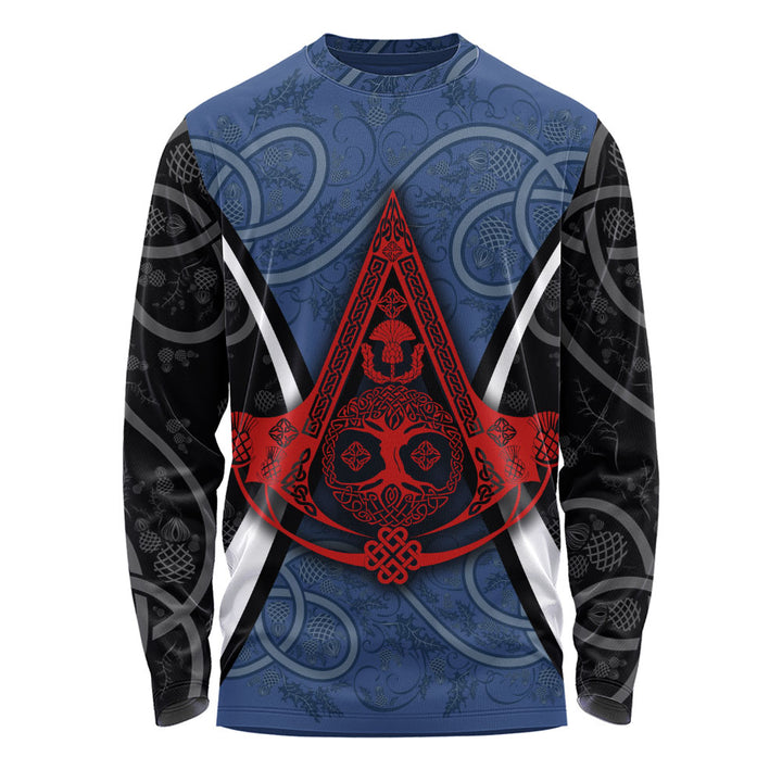 Scotland Long Sleeve T-Shirt Thistle Creed of the Celtic Highlands