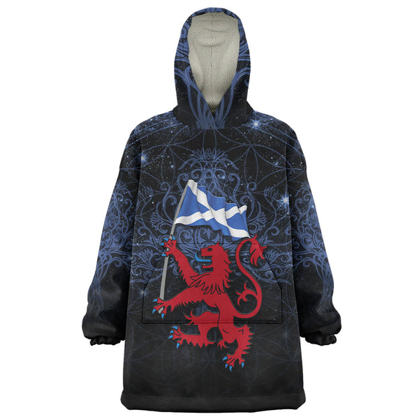 Scotland Snug Hoodie Starborn Lion Saltire Banner Celestial Blue Highland Pride Gear