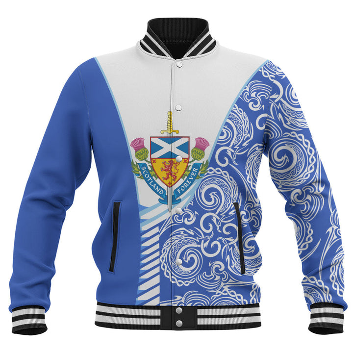 Scotland Baseball Jacket Ocean Crest Saltire Shield Sword Thistle Legacy Forever Edition