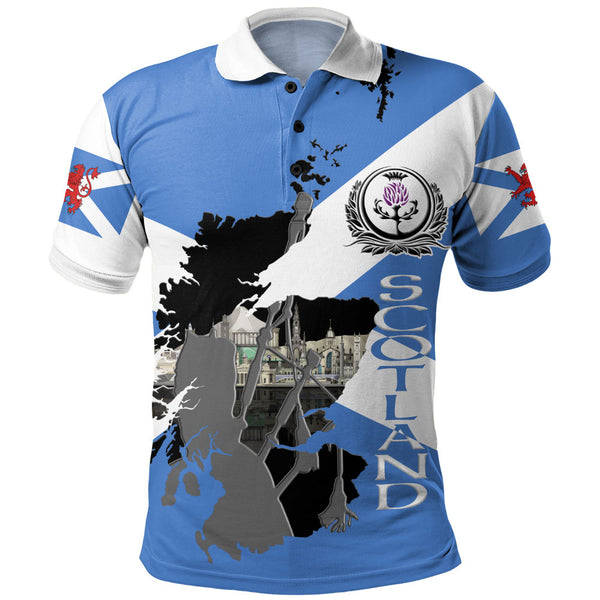 Scotland Polo Shirt Highland Roots Skyline Spirit
