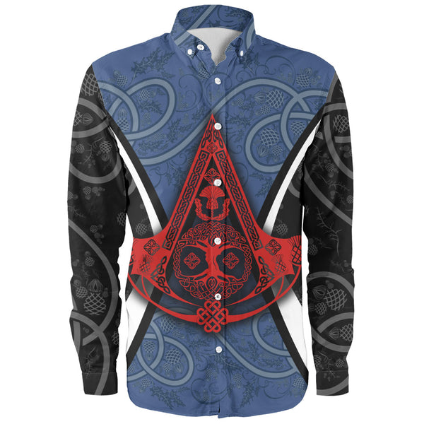 Scotland Long Sleeve Shirt Thistle Creed of the Celtic Highlands