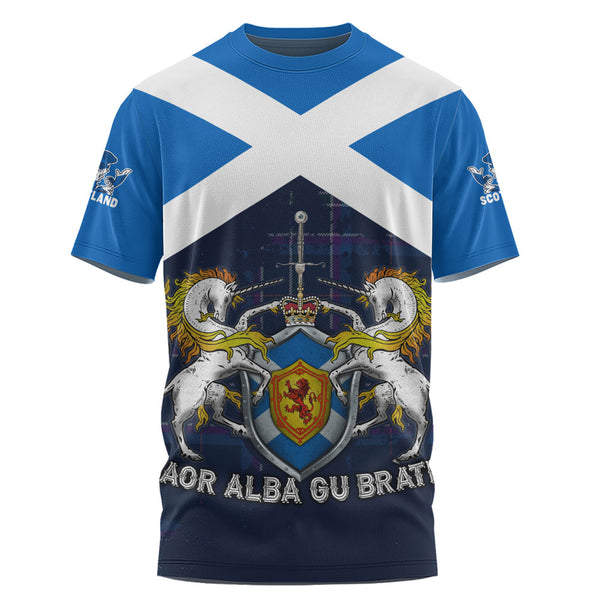 Scotland T-Shirt Saor Alba Unicorn Crest Edition