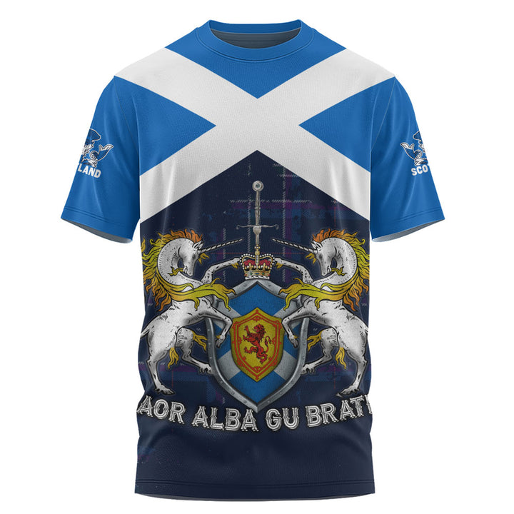 Scotland T-Shirt Saor Alba Unicorn Crest Edition