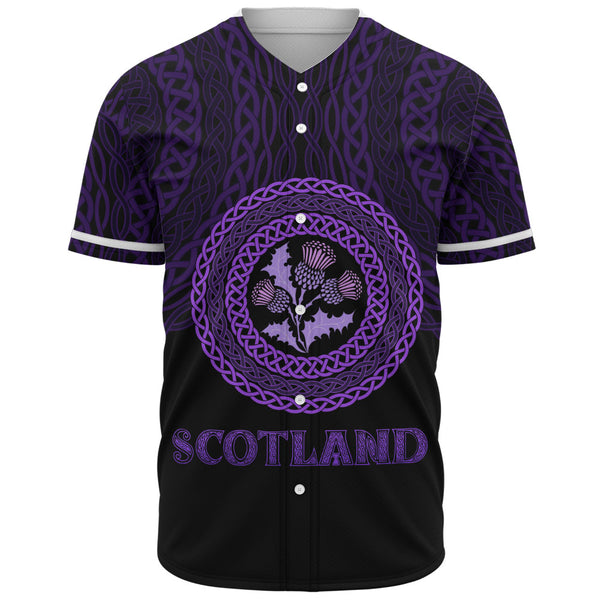 Scotland Baseball Shirt Thistle Embrace of the Celtic Night