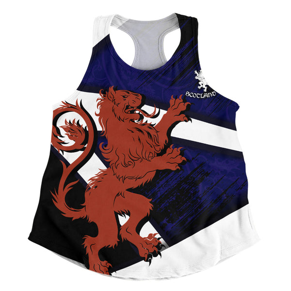 Scotland Women Tank Roar of the Highland Lion Across the Saltire Sky