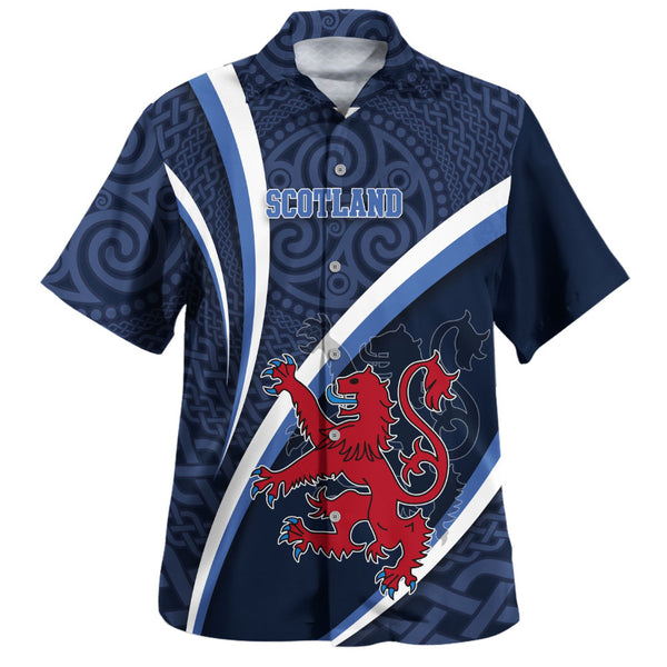 Scotland Hawaiian Shirt Roaring Highland Pride Eternal Crest Power