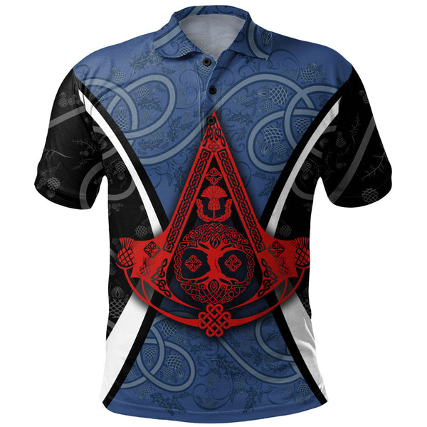 Scotland Polo Shirt Thistle Creed of the Celtic Highlands