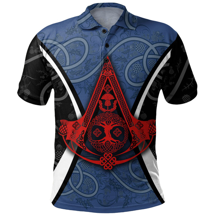 Scotland Polo Shirt Thistle Creed of the Celtic Highlands